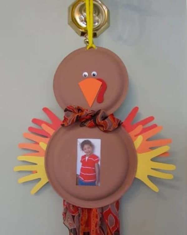 How To Make Turkey Photoframe Craft Using Paper Plate