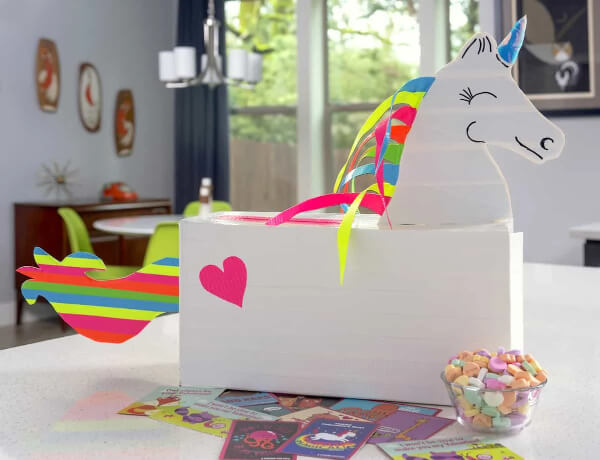 How To Make Unicorn Valentine Box Craft For Kids