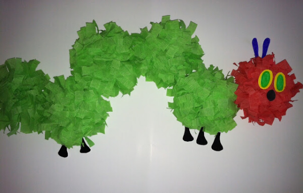 Hungry Caterpillar Crepe Paper Craft For Preschoolers