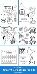 January Coloring Pages For Kids – Free Printables - Kids Art &amp; Craft