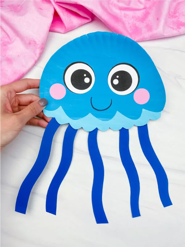 Jellyfish Paper Plate Craft Template