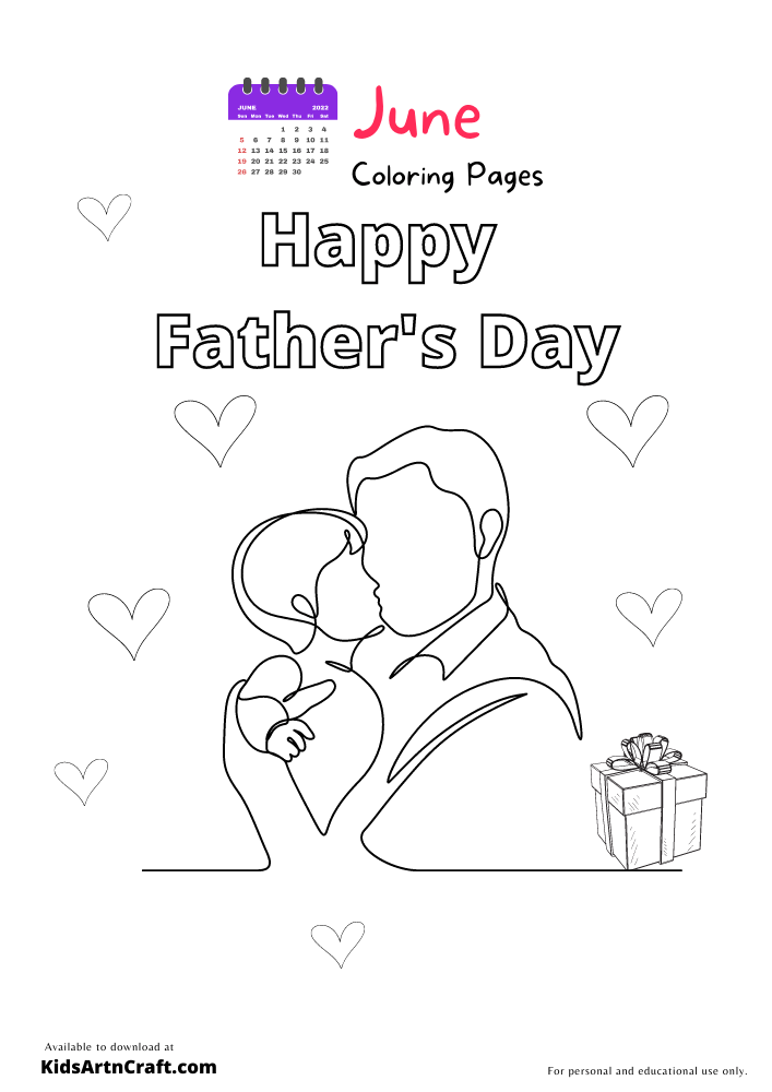 Father's Day Coloring Pages For Kids – Free Printables