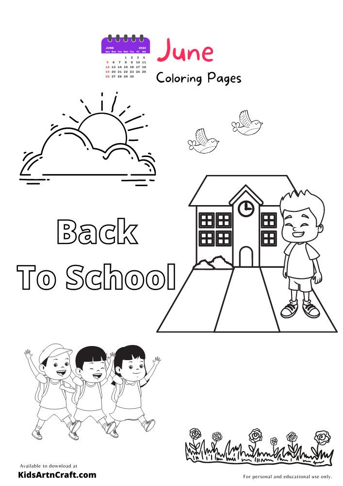 Back To School Coloring Pages For Kids – Free Printables