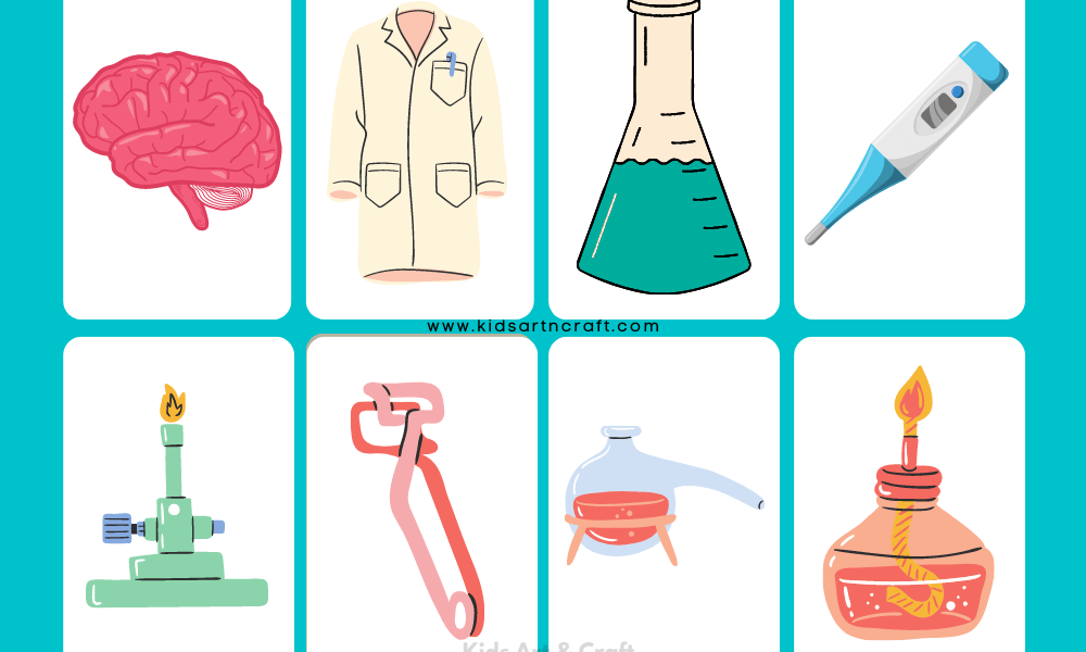 Lab Equipment Flashcards Free Printable Kids Art & Craft