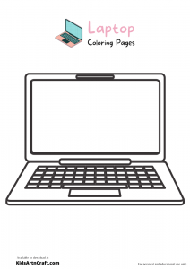 Laptop Coloring Pages For Kids – Free Printables - Kids Art & Craft