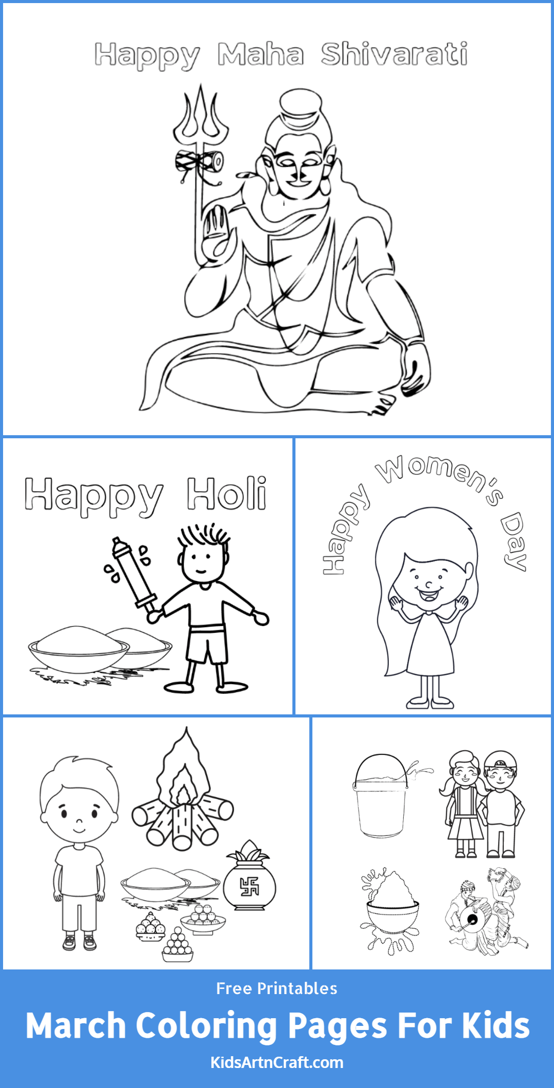 March Coloring Pages For Kids – Free Printables