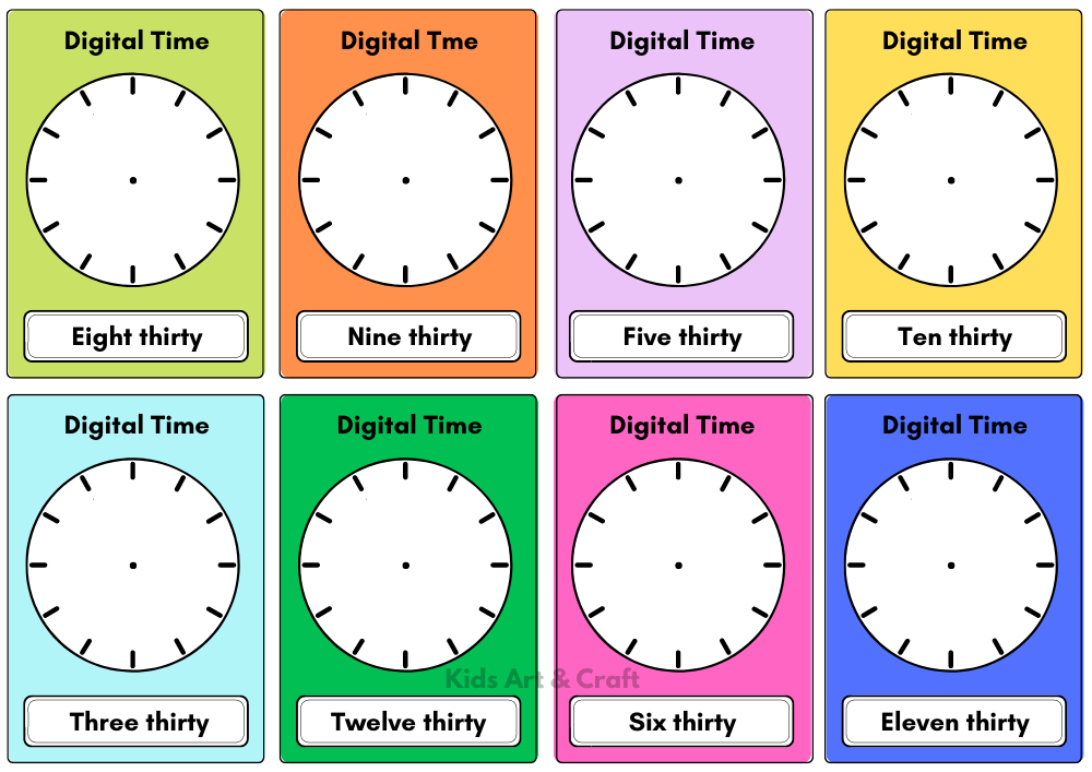 Match up Clock Faces and Times