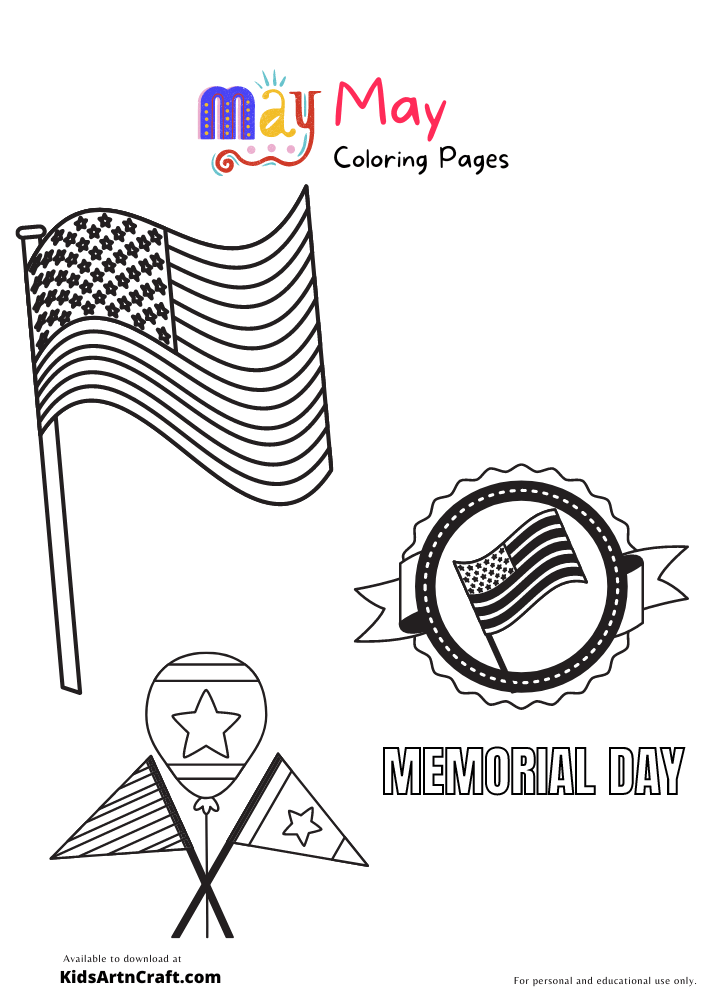Memorial Day Coloring Pages For Kids – Free Printables