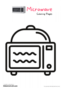 Microwave Coloring Pages For Kids - Free Printables - Kids Art &amp; Craft