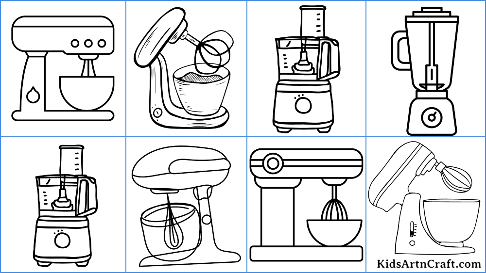 Children Coloring Pages Free Kitchen Ustensiles