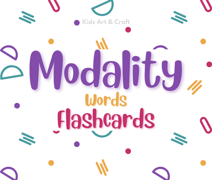 Modality Words Flashcards For Kindergarten Free Printable Kids Art & Craft