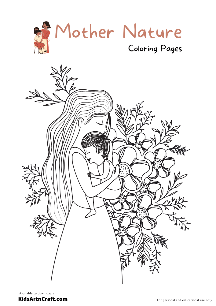 Mother Nature Coloring Pages For Kids – Free Printables