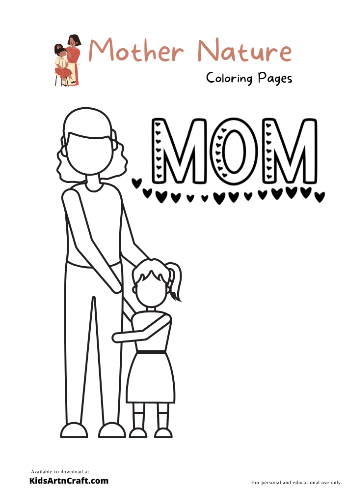 Mother Nature Coloring Pages For Kids – Free Printables