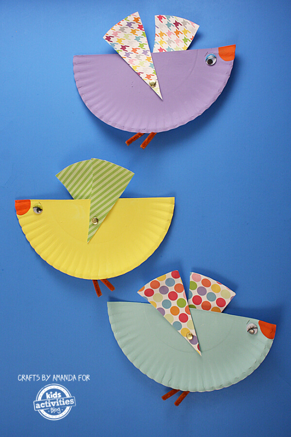 Movable Wings Paper Plate Bird Craft Activity