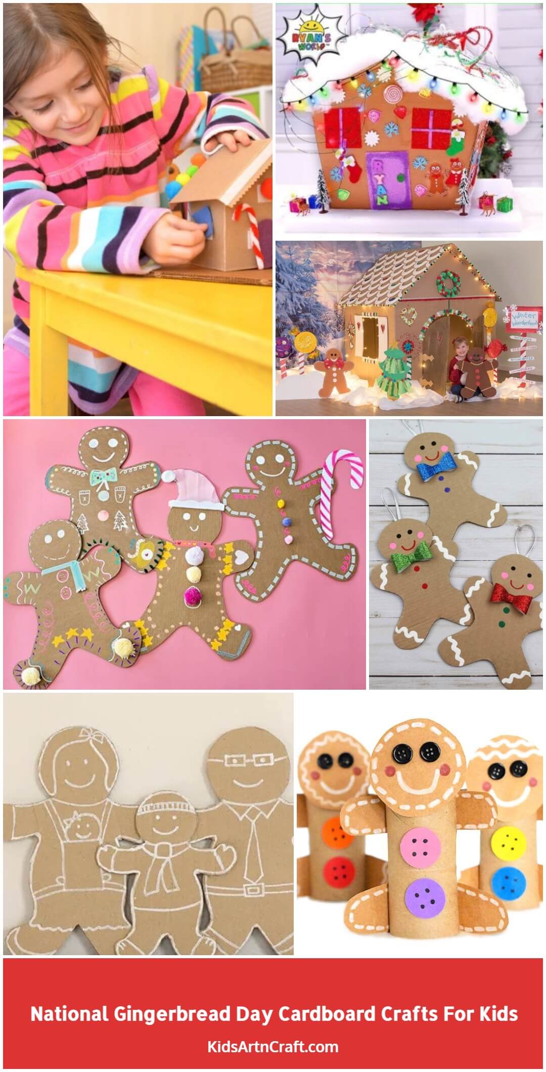 National Gingerbread Day Cardboard Crafts For Kids
