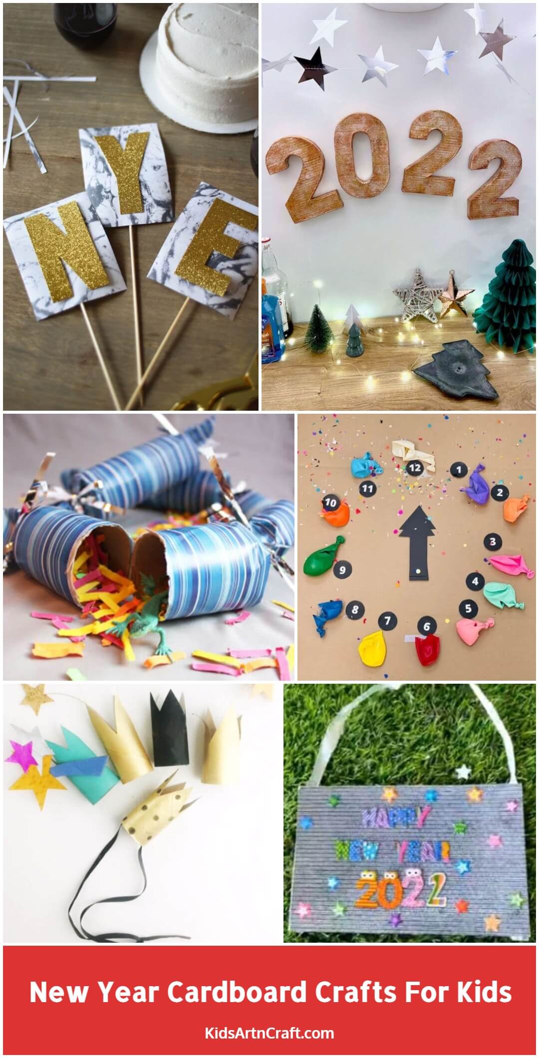 New Year Cardboard Crafts for Kids