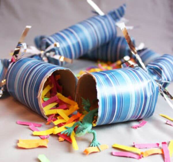 New Year's Poppers Craft With Cardboard Box Craft For Kids