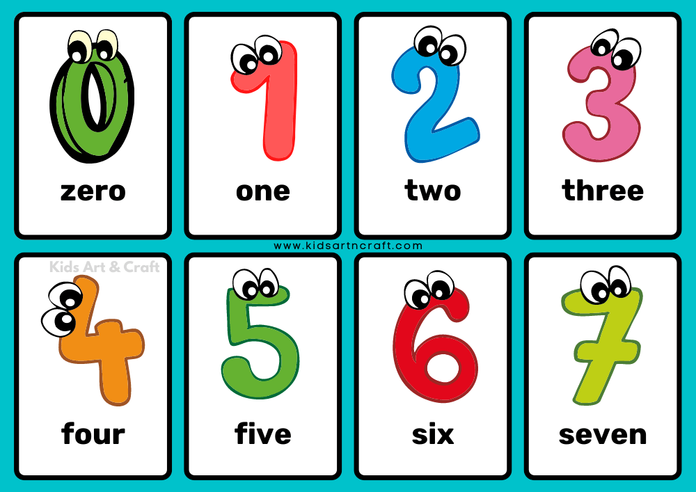 Numbers Flashcards For Preschoolers