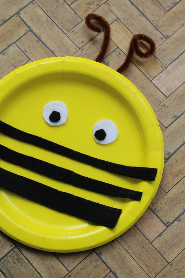 Paper Plate Bumble Bee Craft For Kids