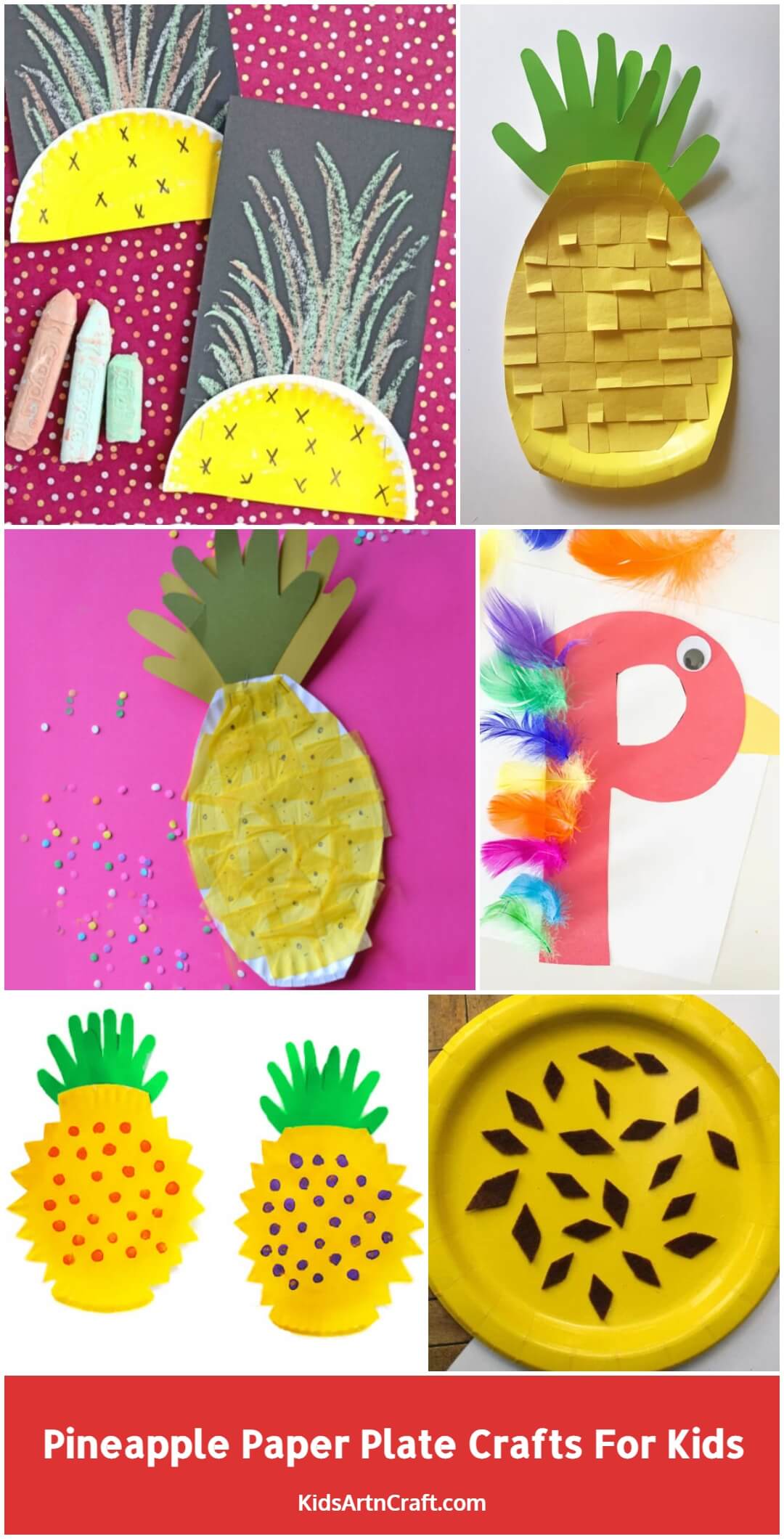 Pineapple Paper Plate Crafts For Kids
