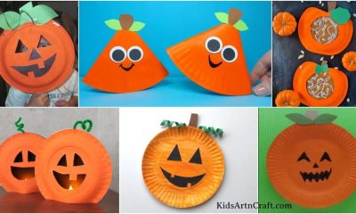 Pumpkin Paper Plate Crafts for Kids