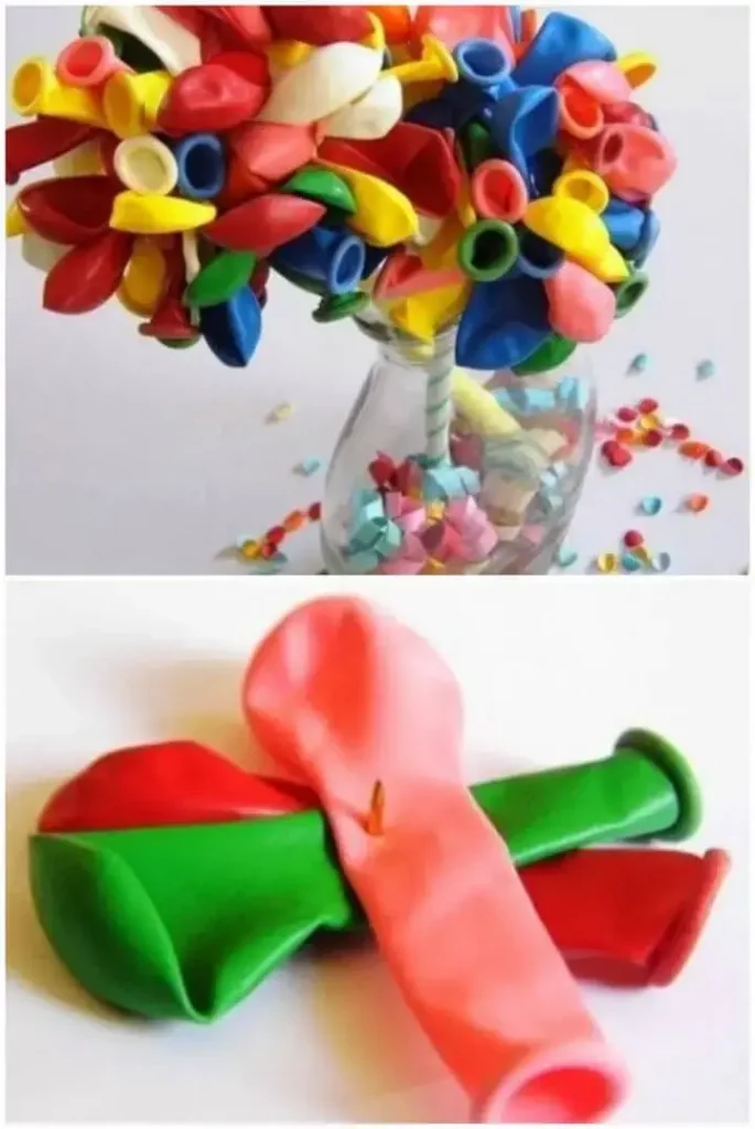 Quick DIY Balloon Flowers For Toddlers DIY Crafts Using Balloon For Kids