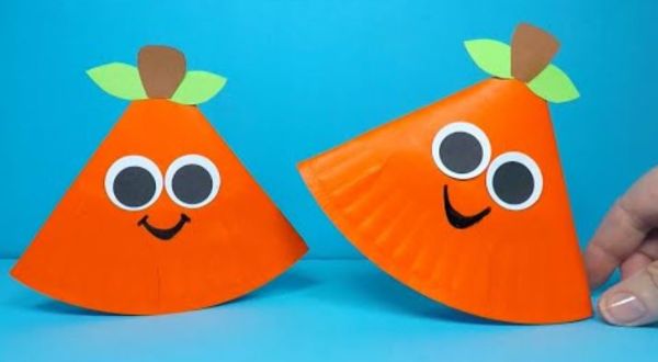 Rocking Paper Plate Pumpkin Craft For Kids