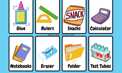School Supplies Flashcard Sheets Feature image