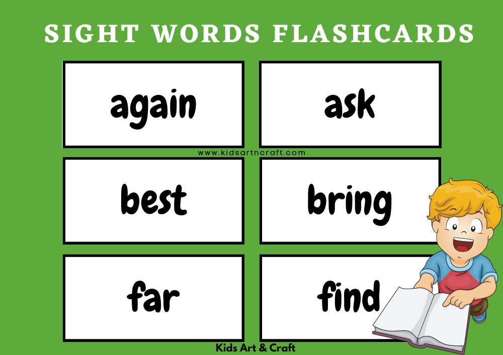 Sight Words Flashcards for School Kids