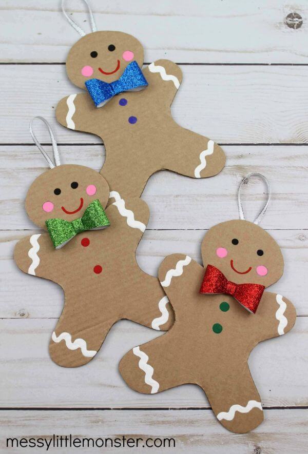 Simple Cardboard Gingerbread Man Craft For Template