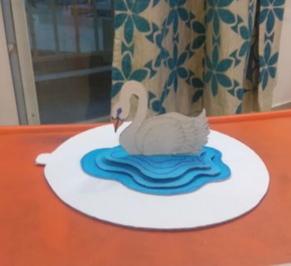 Simple Cardboard Swan Craft For Kids