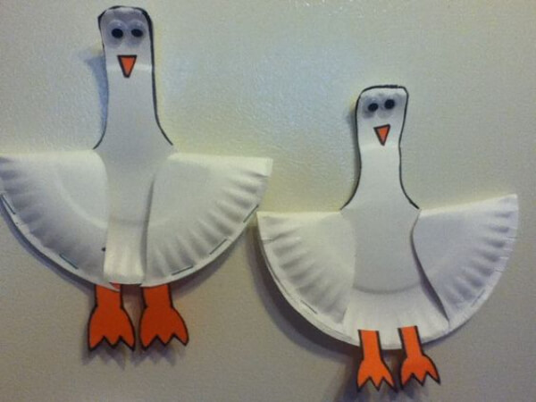 Simple Paper Plate Gull Craft For Kids