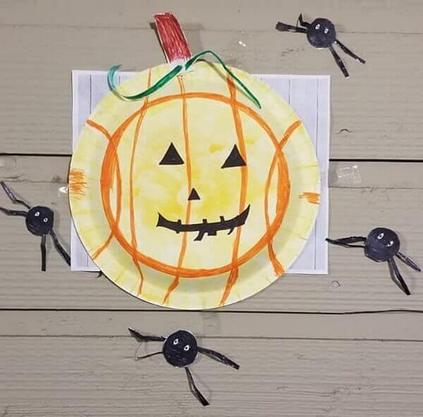 Simple Paper Plate Pumpkin Craft At Home