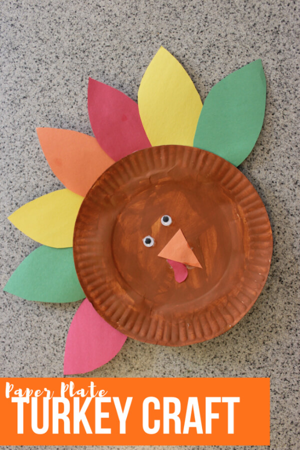 Simple Paper Plate Turkey Craft Template