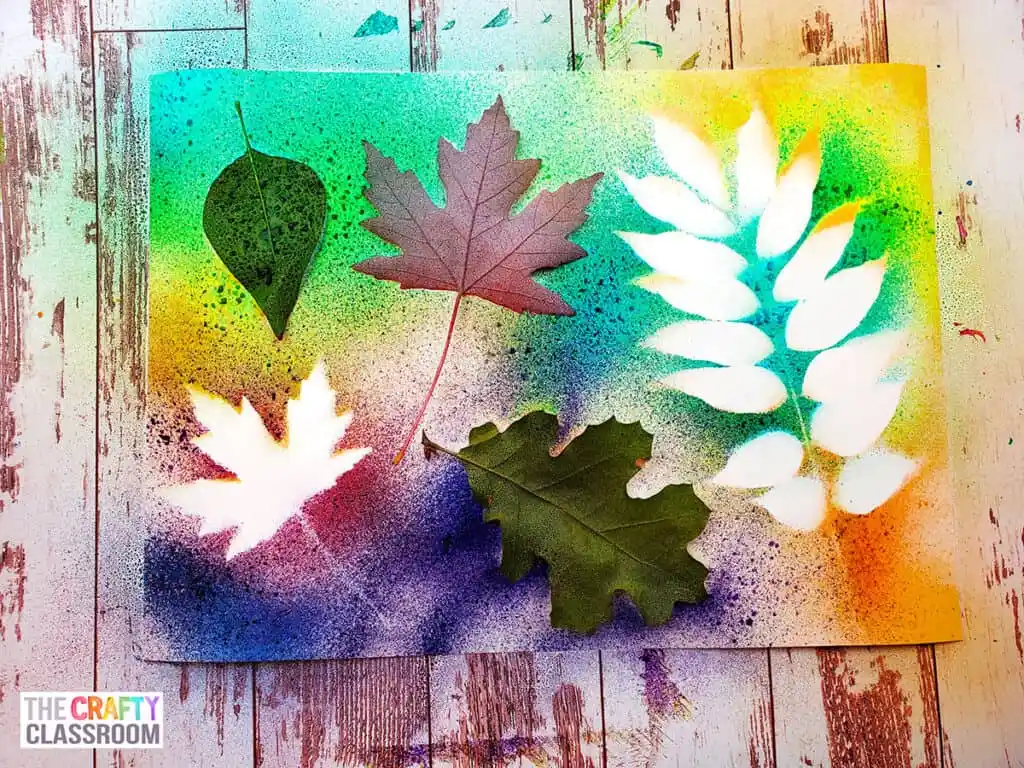 Leaf Art and Craft Ideas For Kids Simple Spray Painting Leaves Craft Tutorial