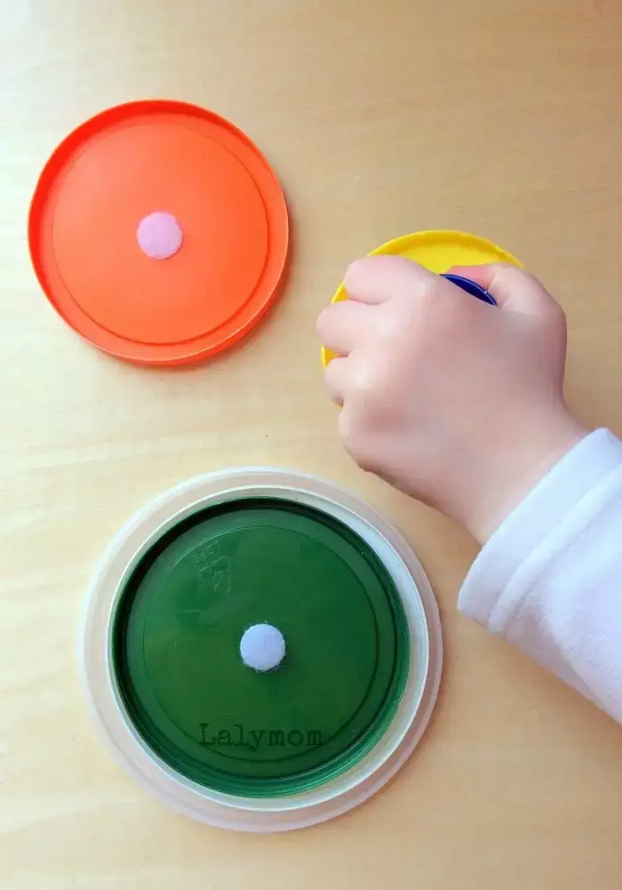 DIY Fine Motor Word Wheels For Kids DIY Toys For Toddlers