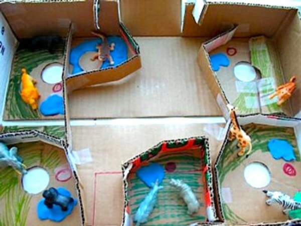 Simple Zoo Lovers Day Animal Cardboard Craft Idea For Kids