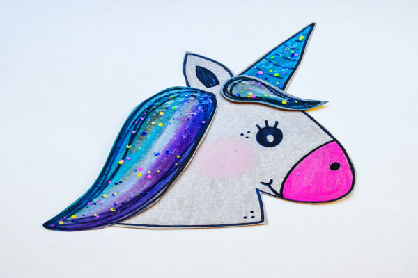 Sparkly Unicorn Craft Out Of Cardboard
