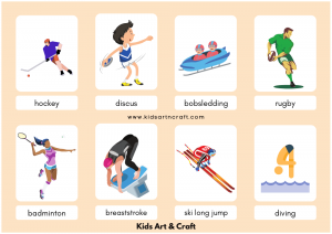 Sports Flashcards for Kids – Free Printables - Kids Art &amp; Craft