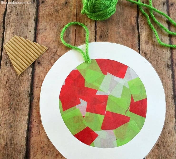 Tissue Paper Christmas Ornaments Suncatchers Ornament Craft For Kids