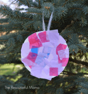 Tissue Paper Christmas Ornaments Tissue Paper Color Ornament Craft For Preschoolers