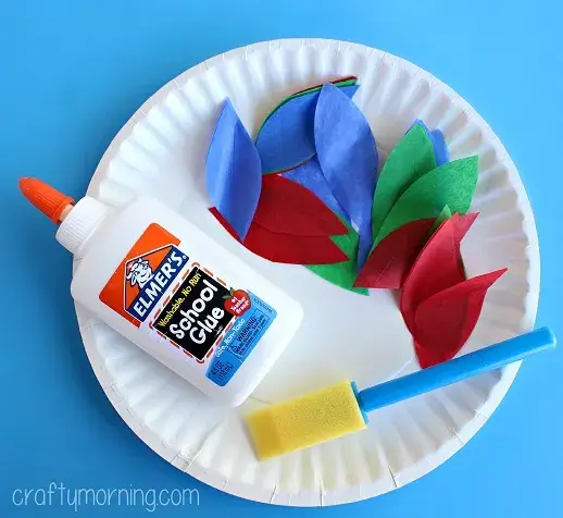 DIY Paper Plate Turkey Craft Using Tissue Paper For Toddlers DIY Tissue Paper Crafts Ideas