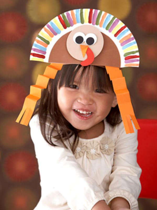Turkey Hat Paper plate Craft Idea For Kids