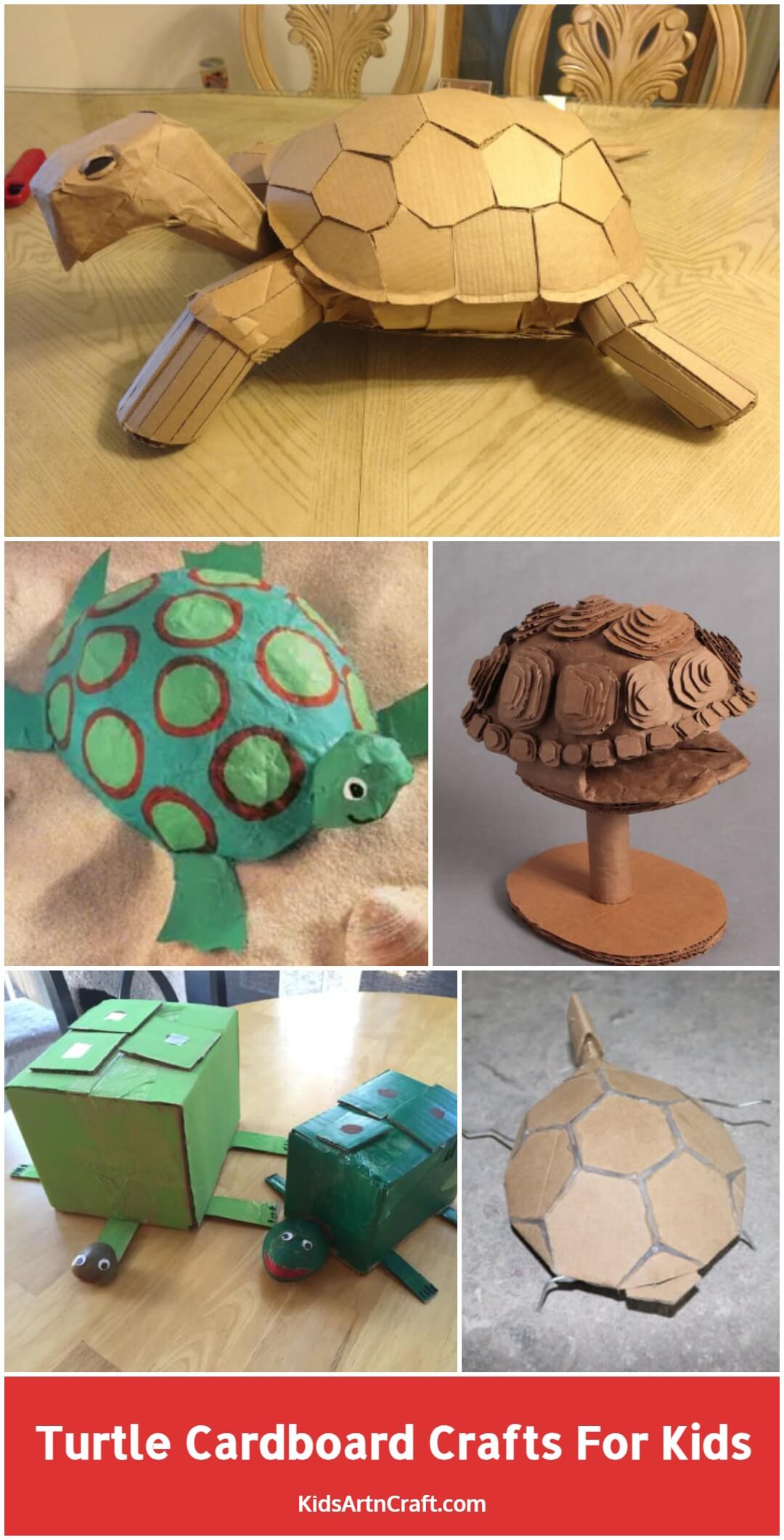 Turtle Cardboard Crafts For Kids