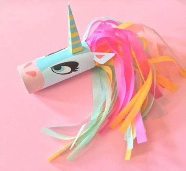 Unicorn Head Craft With Toilet Paper Roll