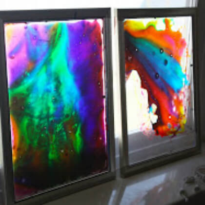 Unique Fluid Window Stained Glass Craft DIY Stained Glass Crafts