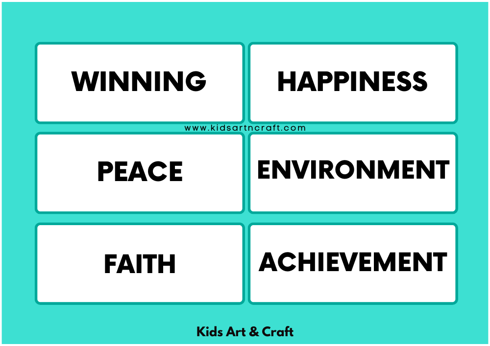 Values Flashcards for Kids