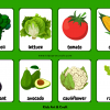 Vegetable Name Flashcards For Kids Featured Image