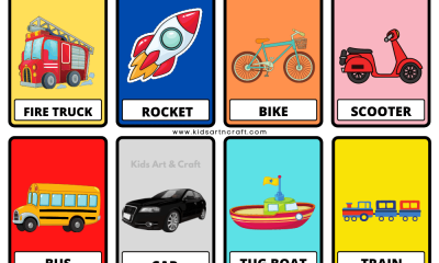 Vehicle Flashcards for Kids Featured Image