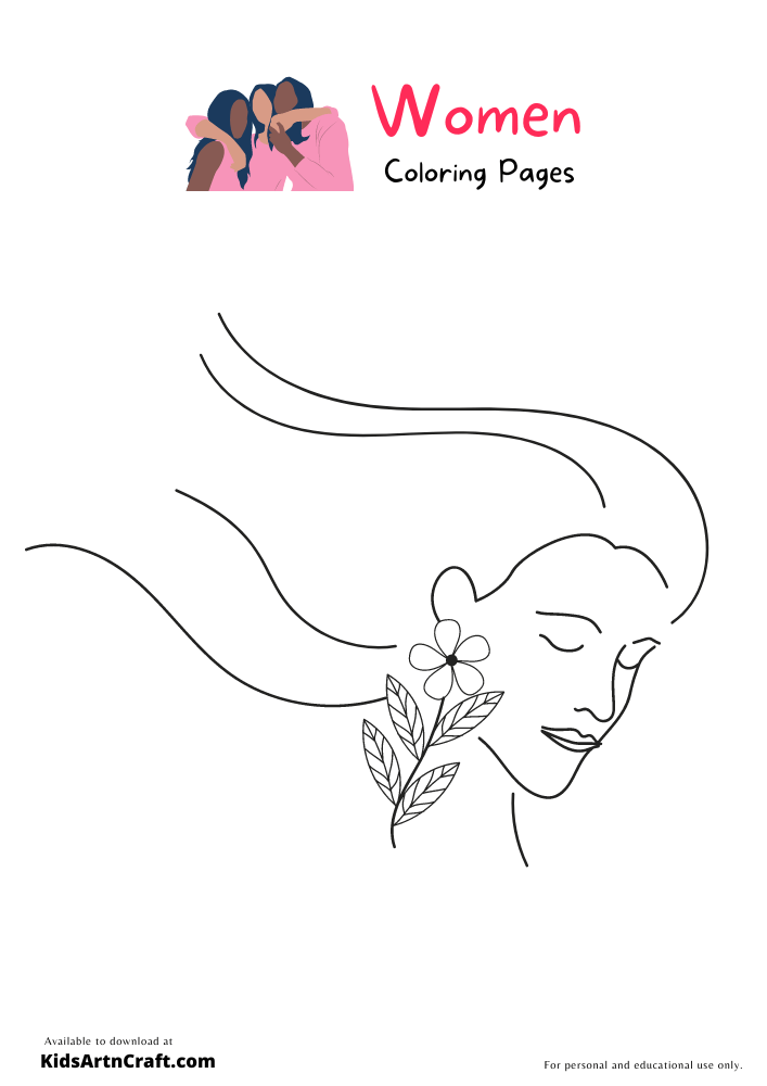 Women Earring Coloring Pages For Kids – Free Printables